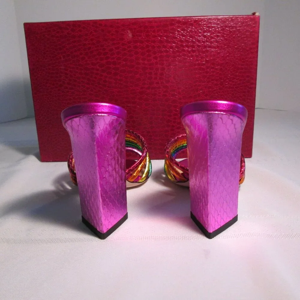 Tamara Mellon Rainbow 105 Elaphe Heels Sz 35.5 NIB - Picture 8 of 11